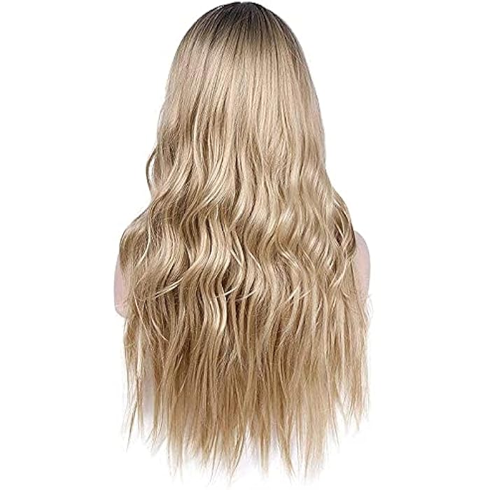 DILLARDS Wigs Blonde Wig With Dark Roots Natural Wavy Long Curly Synthetic Very Natural Looking - Image 5